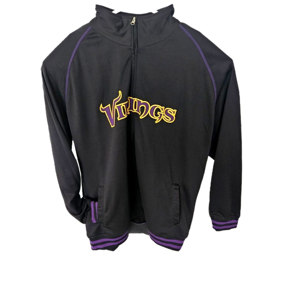 Men's Majestic Minnesota Vikings Full Zip Track Jacket 3XT Embroidered Logos